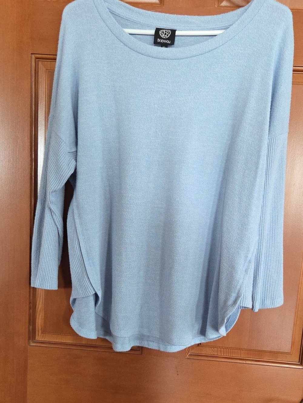 bobeau Light Blue Relaxed Knit Pullover -Slight Pilling PP25" L25"